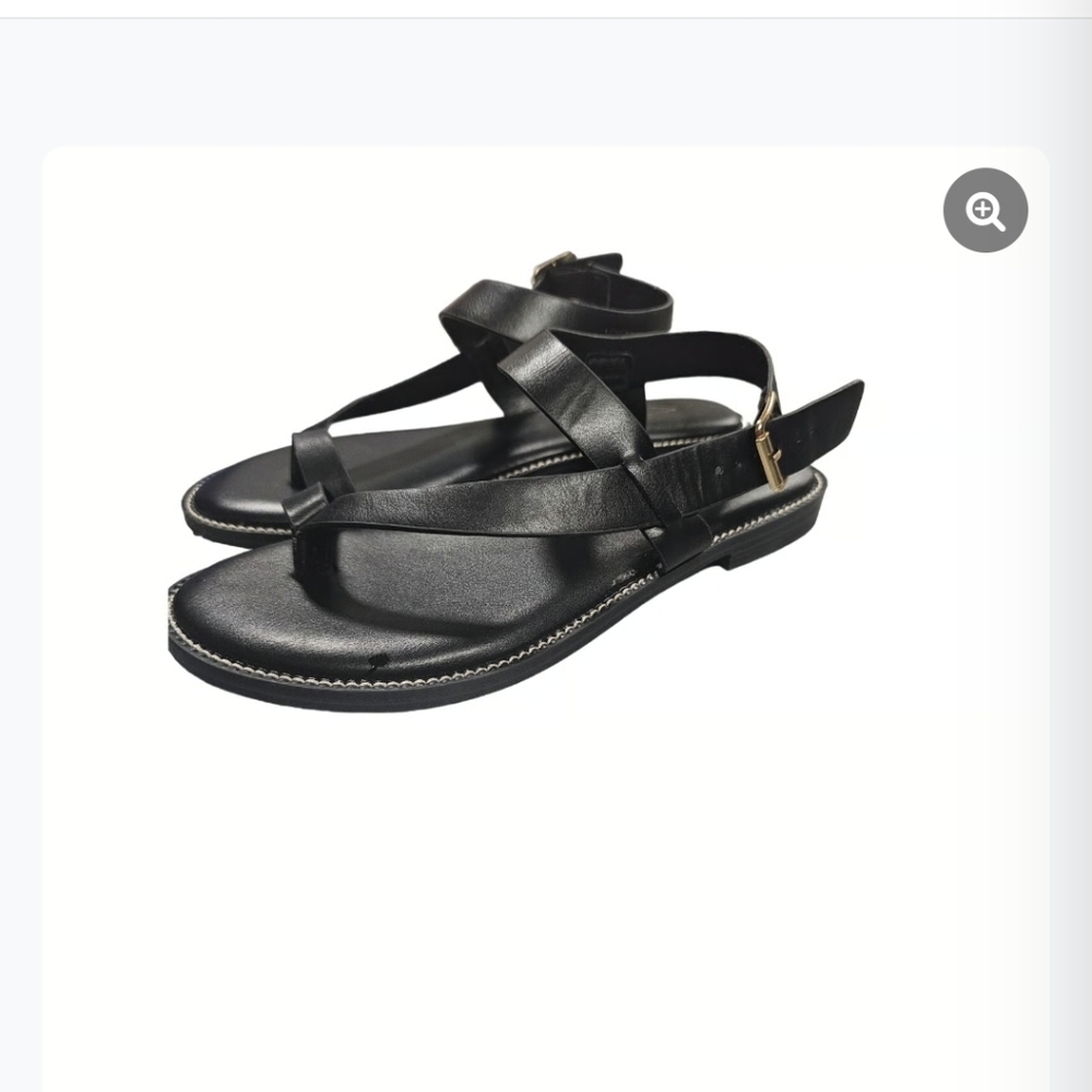 Joie,Lennox Black Strappy Sandals,Size 7.5